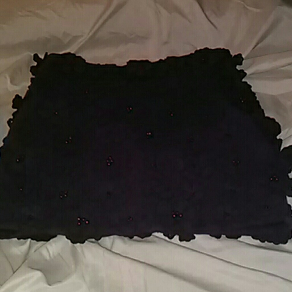 Vintage 3d floral mini skirt